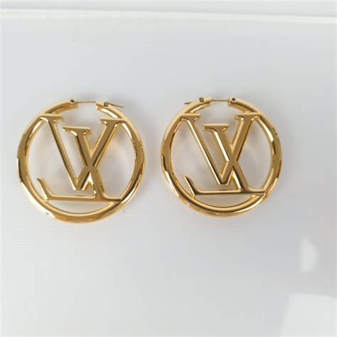 louis vuitton earrings hoops silver|louis vuitton hoop earrings dupe.